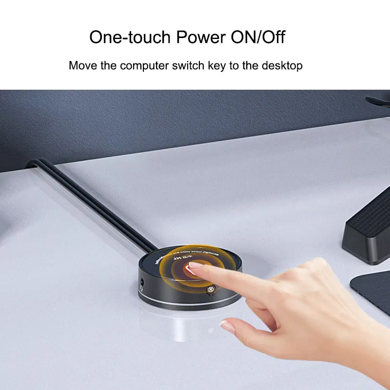 Jinghua Computador Desktop Switch Universal Usb 3.0 Audio Home Desktop Botão de Extensão de Energia Externa Internet Cafe - Imagem 3