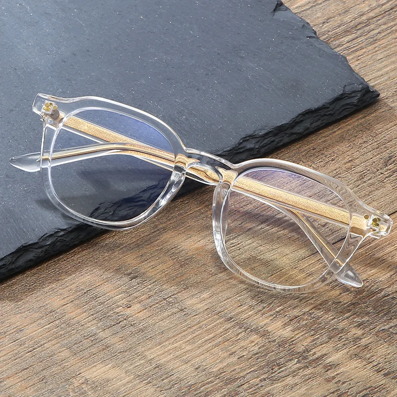 New Retro Frame Anti Blue Light Glasses Male TR90 Eyeglass Frame High