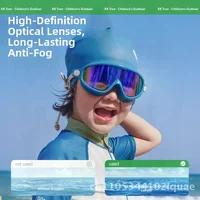 KK Tree Large Frame Swimming Goggles for Children Waterproof Anti-Fog Anti-UV HD Diving Glasses River Blue Fragrant Ink Blue Edo