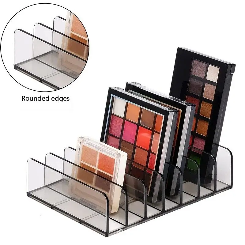7 Grids Clear Acrylic Eyeshadow Compact Organizer Drawer Organization Transparent Slot Cosmetics Case Divider Makeup Storage Box 5