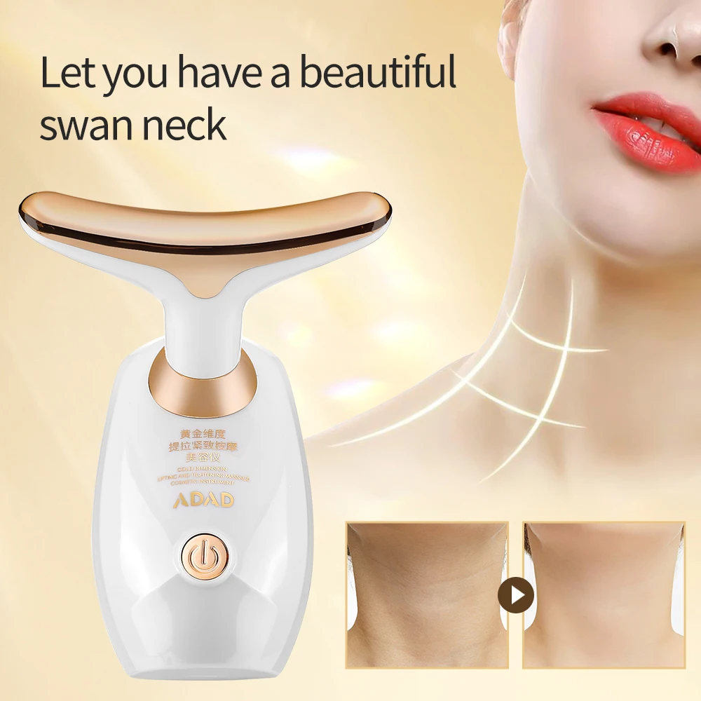 Face Neck Massage Device Facial Firming Lifting Machine Anti-wrinkles Anti Aging Beauty Device For Neck Lines Reduce Double Chin facial massager face slimming massager
