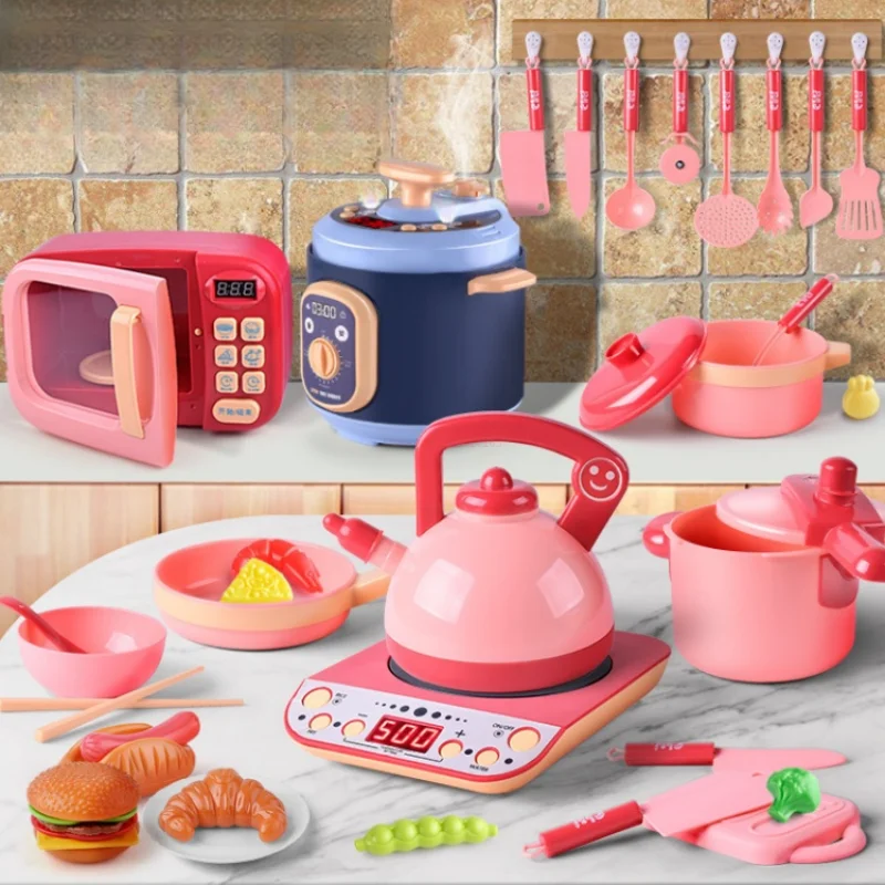 

Детская игрушка для кухни, игровой домик, комплект посуды для ролевых игр, развивающая игрушка-пазл для девочек, подарки, интерактивные игры
