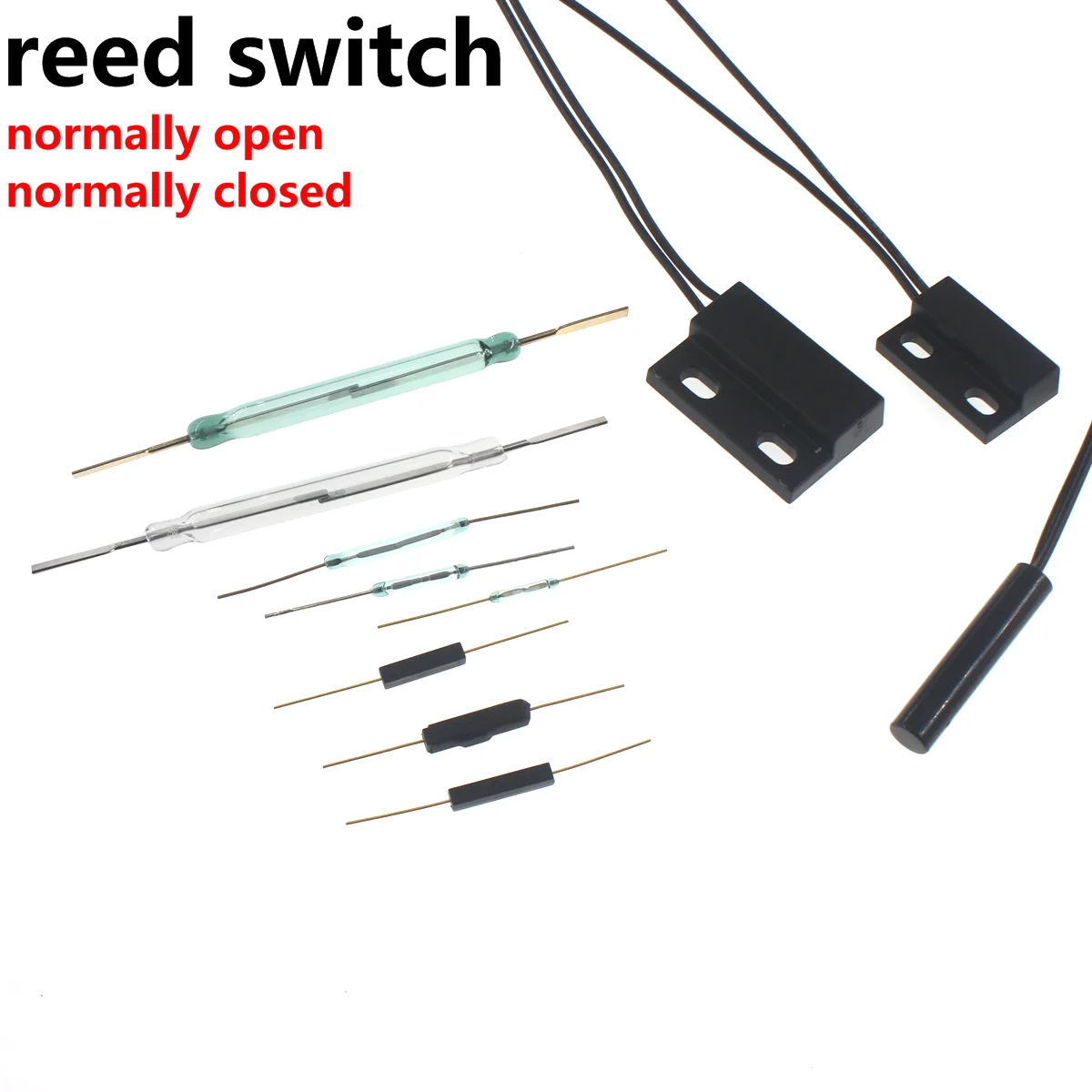 10/5PCS GPS-23  Normally Open Proximity Switch Magnetic Control Reed Switch Plastic GPS-11 2X14 5X50 GPS-01 GPS-30 GPS-14 ps 3150 reed switch sensor ps 3150 normally open no proximity magnetic door window contacts 30cm wire inductance distance