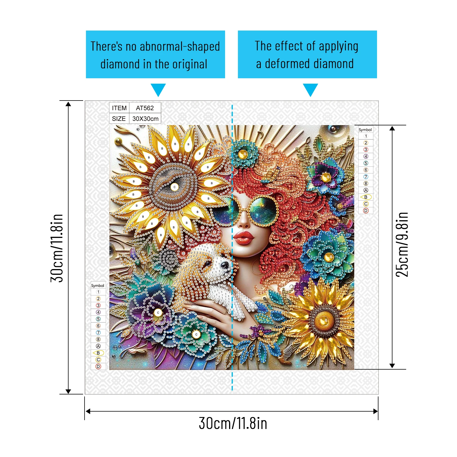 Diamond Painting Diamond Art Painting Kit Diamond Painting Set DIY Girl and Flowerrs 5D Special Shape Diamond Art Kits for Beginners Diamond Art Painting Kits for Home Wall Decoration Gift