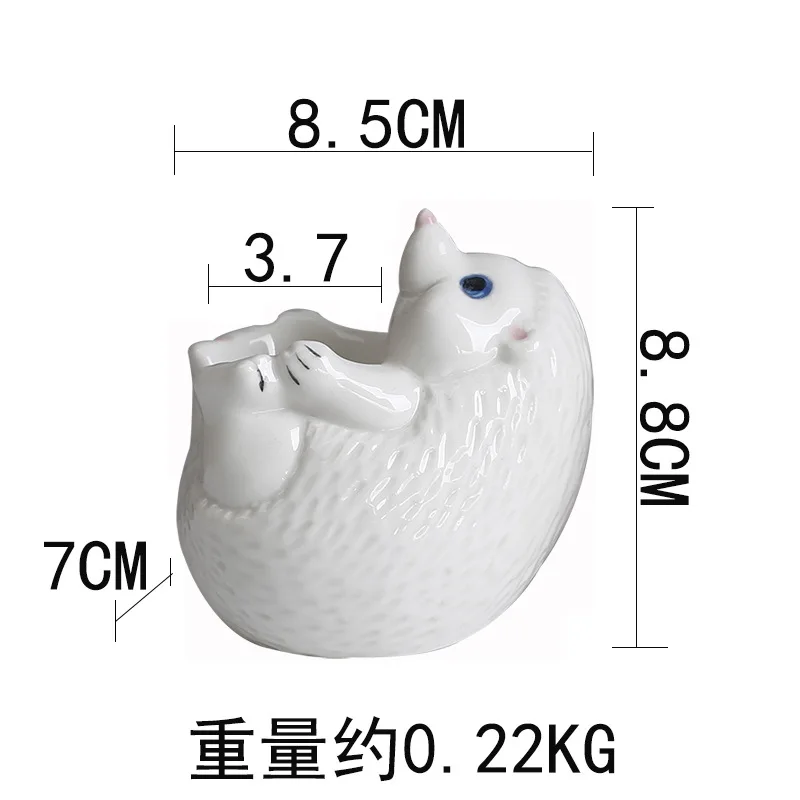 1PC Cartoon Animal Ceramic Egg Cup Easter Egg Stand Easter Tabletop Figurine for Hard Boiled Eggs Holder for Lunch Breakfast