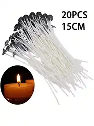 Stainless Steel Candle Wick Holders - Set of 5/10 Wick Centering Clips (20PCS Wicks)