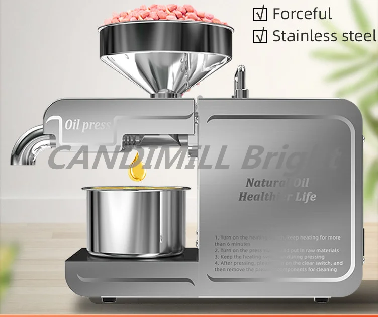 Stainless Steel Automatic Commercial Household Oil Press Machine Hemp Coconut Oil Extractor Machine