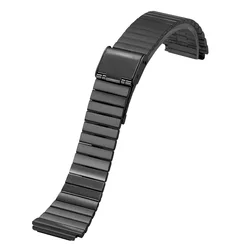 Timeless Stainless Steel 18mm Vintage Metal Watch Strap - 20mm (Type3 black)