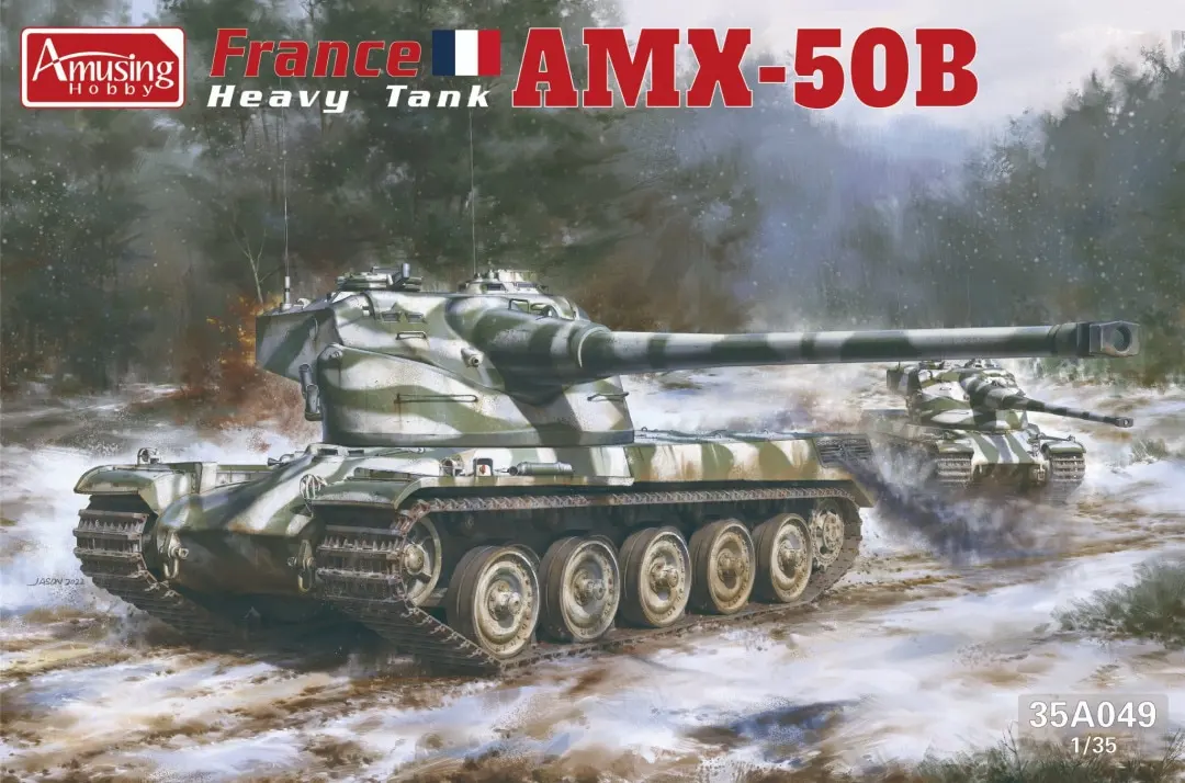 Divertente Hobby 1/35 giocattoli fai da te 35A049 Francia AMX-50B Kit modello in scala di carri armati per assemblaggio di carri armati pesanti
