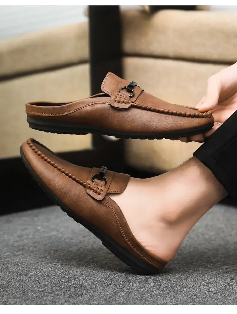 Herren Pantoletten Slipper Als Bequeme Freizeitschuhe Ohne Ferse_voghion.com