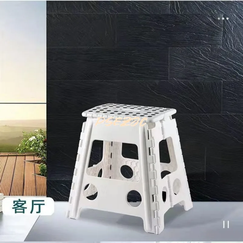Household Outdoor Plastic Folding Stool Thickened Portable Plastic Stool Furniture