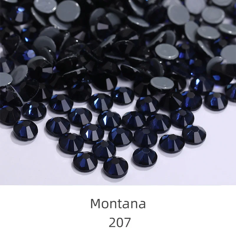 Capri Blue Glass Rhinestones For Embellishments 2-6mm Loose Nail Gemstones Strass Hotfix Crystals Stones For Decoration 