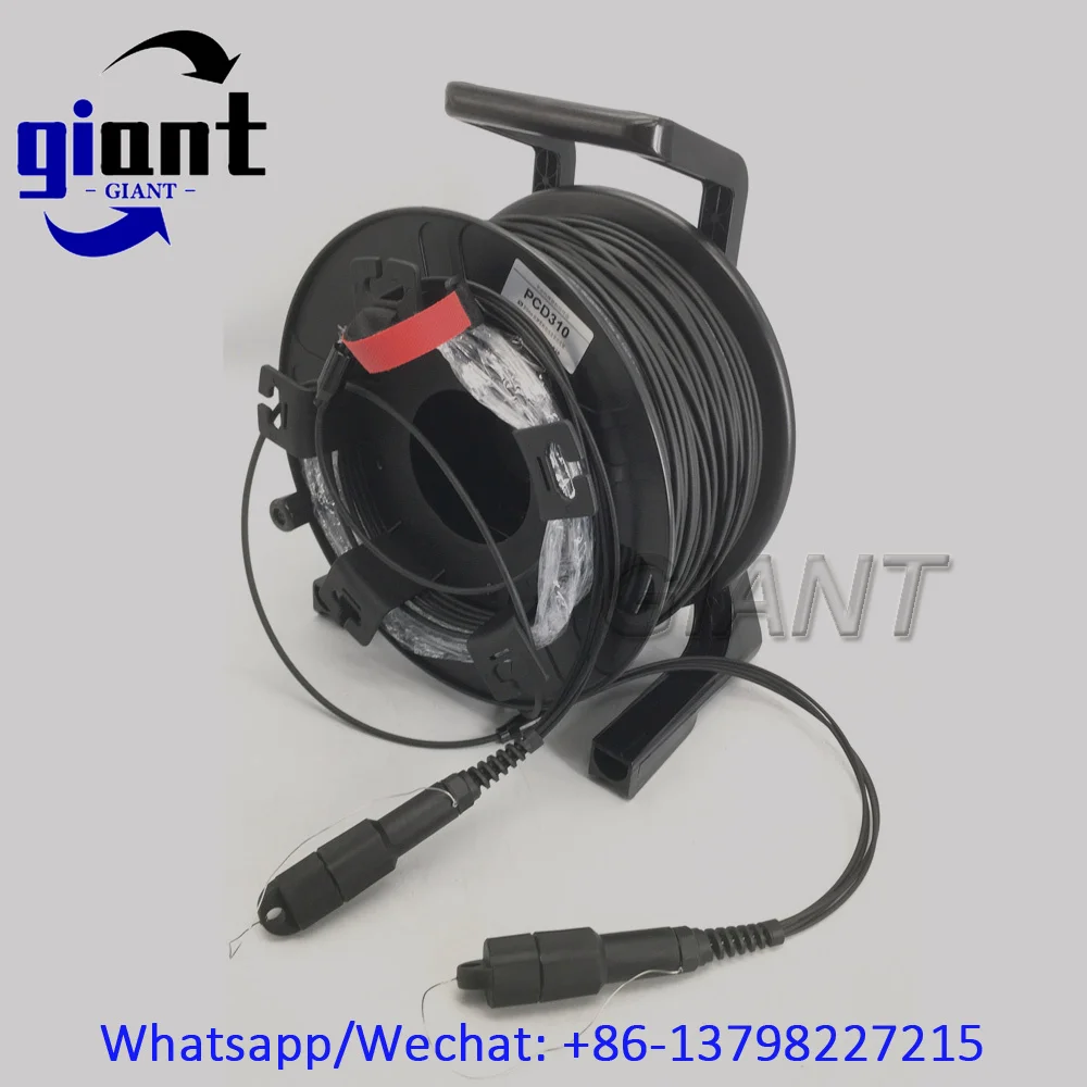 4C,G657A1,200M,SM,TPU/LSZH 재킷, 아머드 패치 코드, 직경:4.5mm, PDLC/UPC-PDLC/UPC 광섬유 패치 코드 릴 PCD310 포함