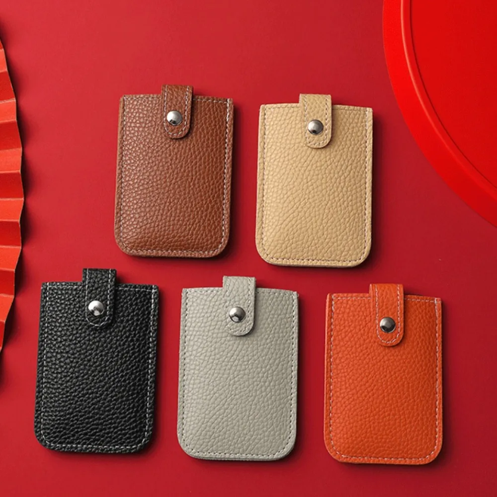 Laminierte verdeckte ausziehbare Visitenkarte netui 4 Karten taschen PU Leder RFID Blocking ID-Karten halter Mini Brieftaschen – Detail 11