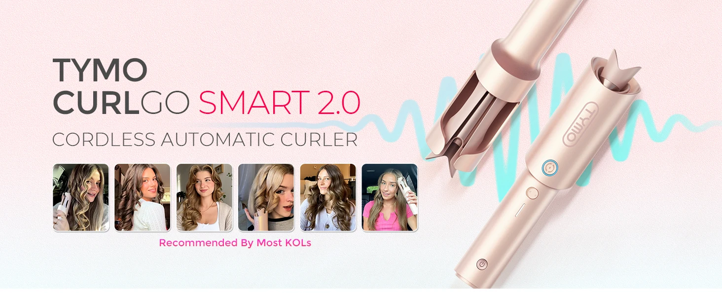 Description Picture 4 of itemTYMO  Automatic Curling Iron - TYMO CurlGo 1 Inch Beach Waves Rotating Curling Wand, Portable Hair Curlers for Travel