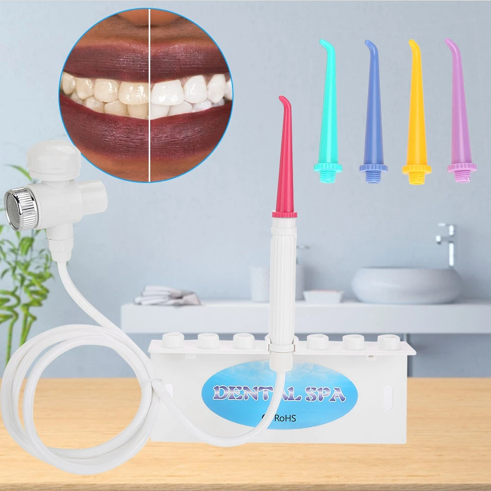 Dental Faucet Tap Oral Irrigator Dental Flosser Toothbrush Cleaner Set Dental Instrument Teeth Cleaning Whitening Irrigator Tool de ntal care water oral irrigator flossing flosser teeth cleaner jet toothbrush white