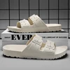 2024 Summer Kid Slippers Sandals Boy Girls PVC Flats Soft Bottom Girls Kids Trend Double Buckle Slides Beach Shoes For Children 4