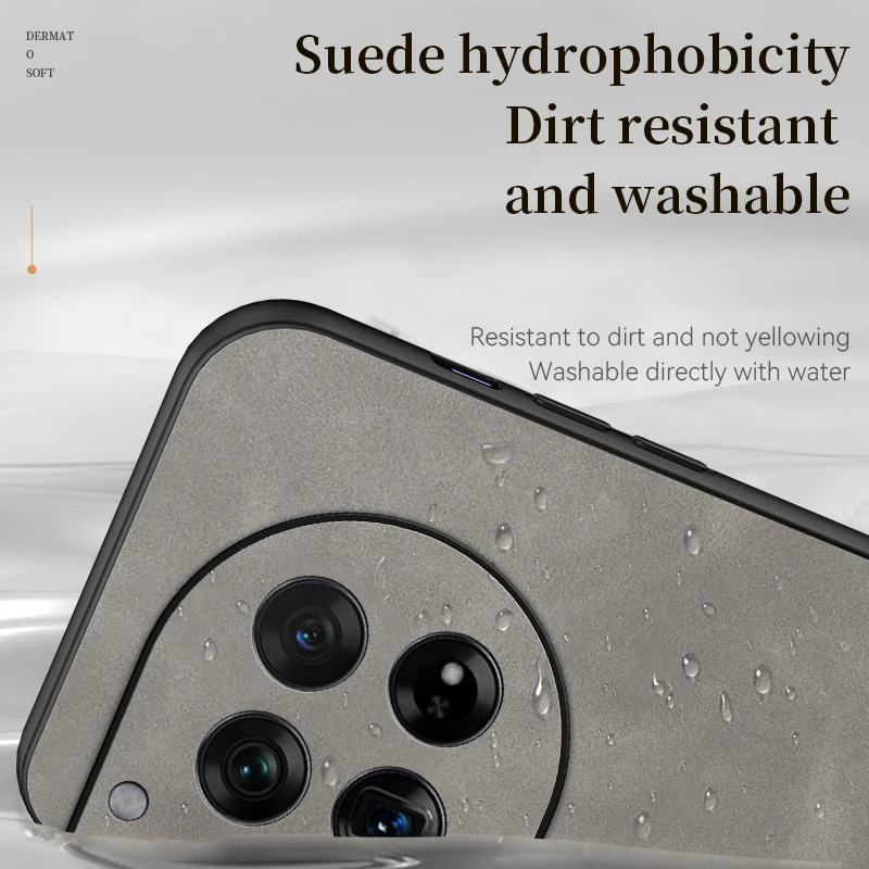 For OnePlus 12 Phone: Sheepskin Leather Case for OnePlus 12 11 10 - Ring Holder Protective Len Luxury Men Mobile Gift Cover