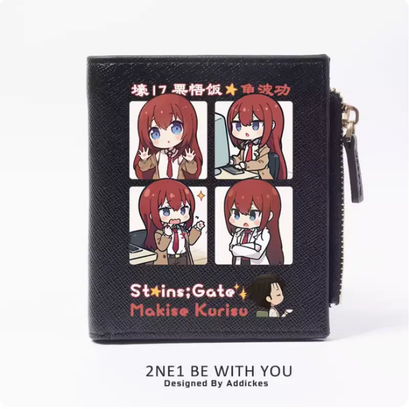 Anime Steins Gate Makise Kurisu  Zipper Fashion Wallets PU Purse Card Holder Money Bag Gift B724 Cosplay