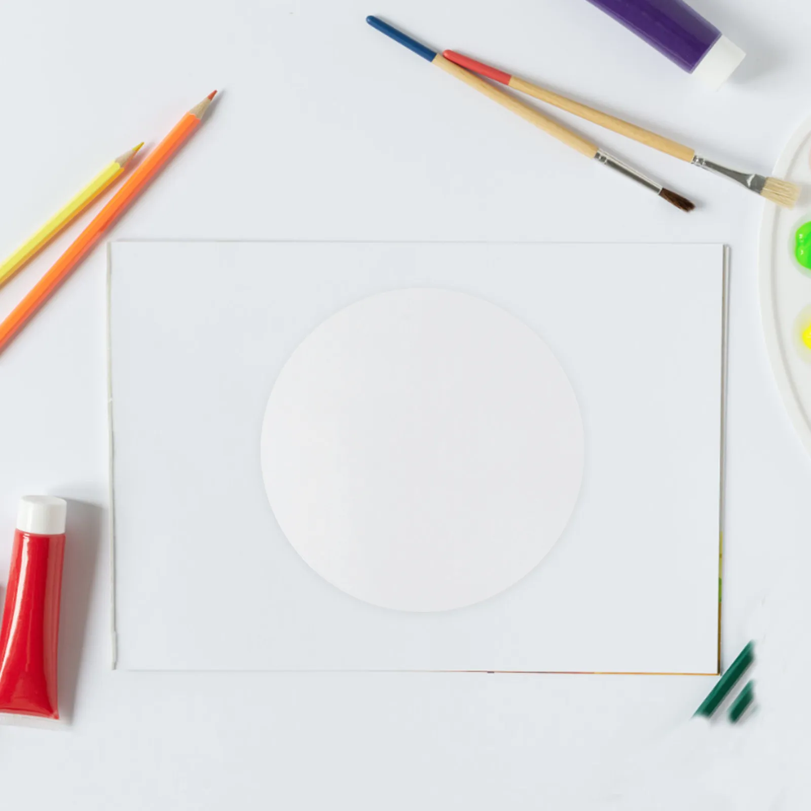 3Pcs 투명 젤 플레이트 A4 A5 아트 프린트메이킹을 위한 라운드 재사용 가능한 젤 인쇄 패드 혼합 미디어 저널링 DIY