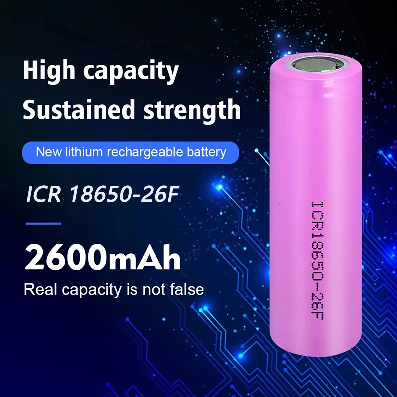 2600Mah Nuovo Originale 3.7V Icr18650 Per Batterie Samsung 18650 26F Batteria Ricaricabile Agli Ioni Di Litio Per L'Uso Della Torcia Elettrica