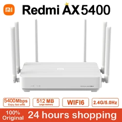 Original Xiaomi Redmi AX5400 Wifi Router Mesh System Wi-Fi 6 Plus 160MHz Work With Xiaomi mijia mihome App 1M Network Cable