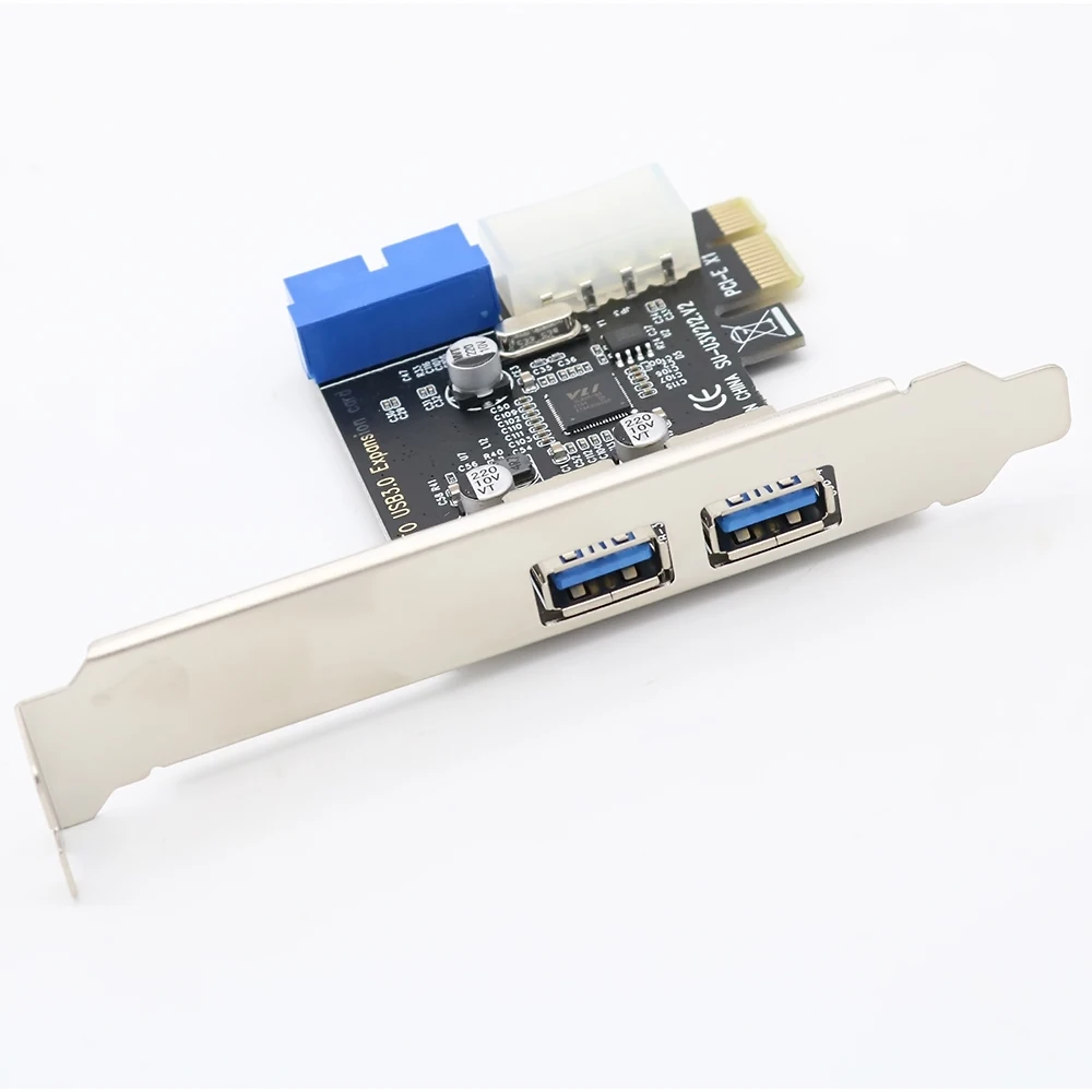 SSD Adapter Card PCIE Adapter Card PCIE Expansion Card PCIE USB Adapter Card 2 Ports PCI Express USB 3.0 Front Panel with Control Card Adapter 4-Pin & 20 Pin