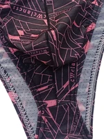 Sous-vêtements imprimés à la mode pour hommes, slip en maille, Bikini, sport, respirant, taille basse, LargeHT160 6