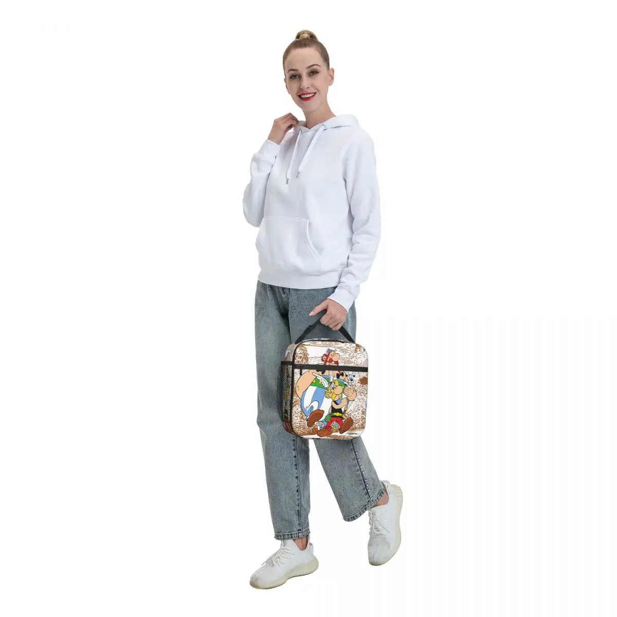 Asterix And Obelix Resuable Lunch Box for Women Cartoon Cooler Thermal Food Insulated Lunch Bag School Children Student