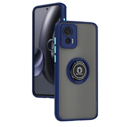 Motorola Edge Series Shockproof Case with Fall Prevention and Ring Stand Holder for Moto Edge 50 Fusion (Blue)