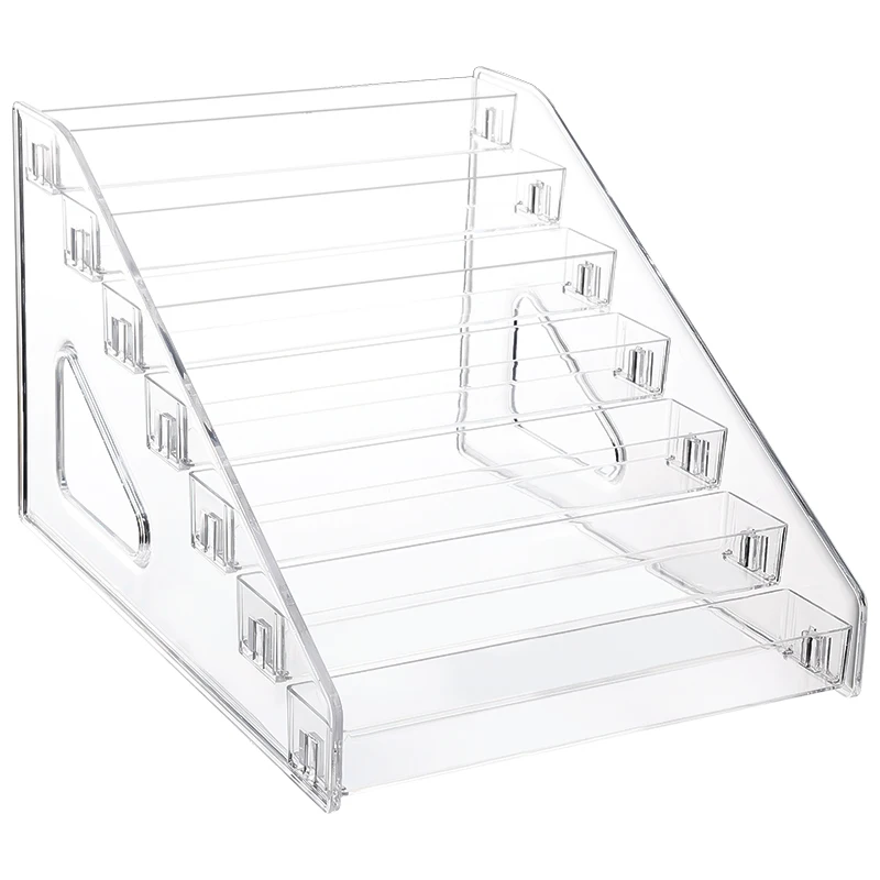 3/5/7 Layers Desktop Perfume Shelf Acrylic Cosmetic Organizer Perfume Storage Rack Bathroom Organizer for Cosmetics 5