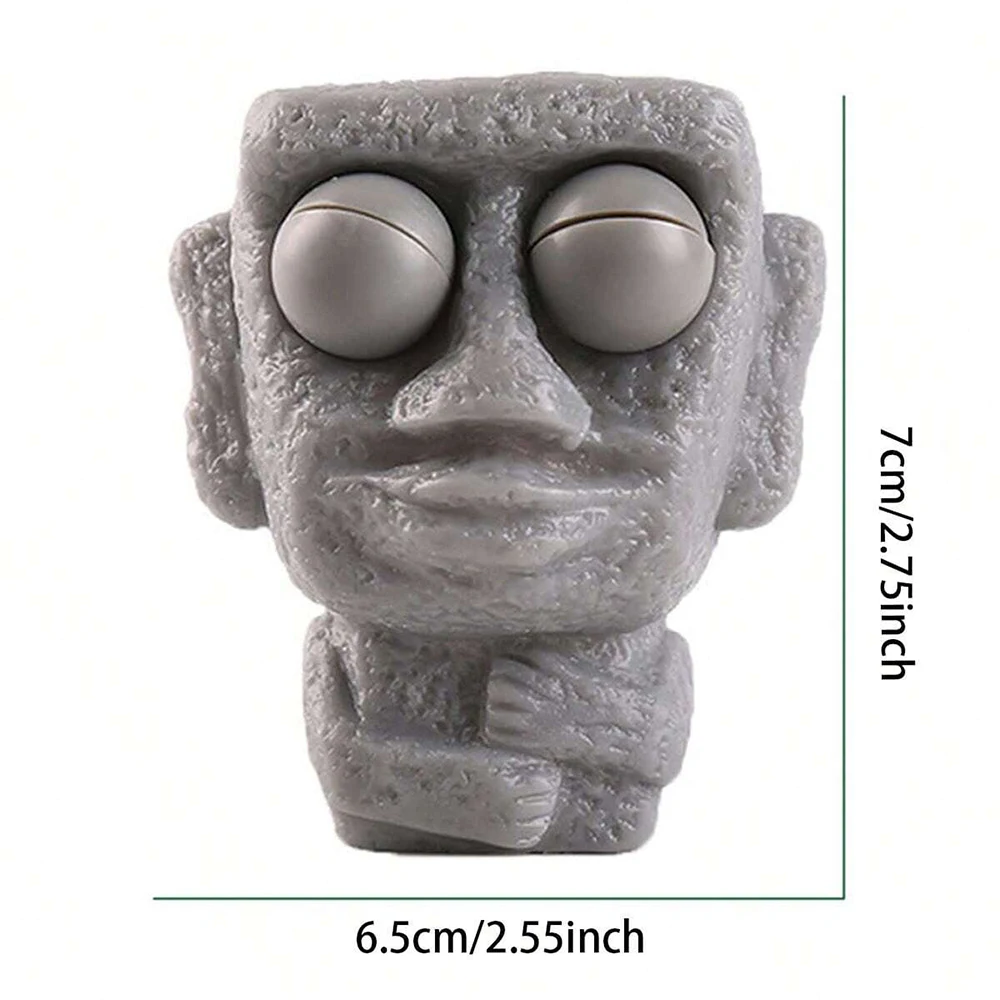 New Funny Easter Squeezing Blowout Rock Man Fidget Toy Vent Sloth Hide Seek Stress Relief Squishies Doll Stress Busting Kid Gift