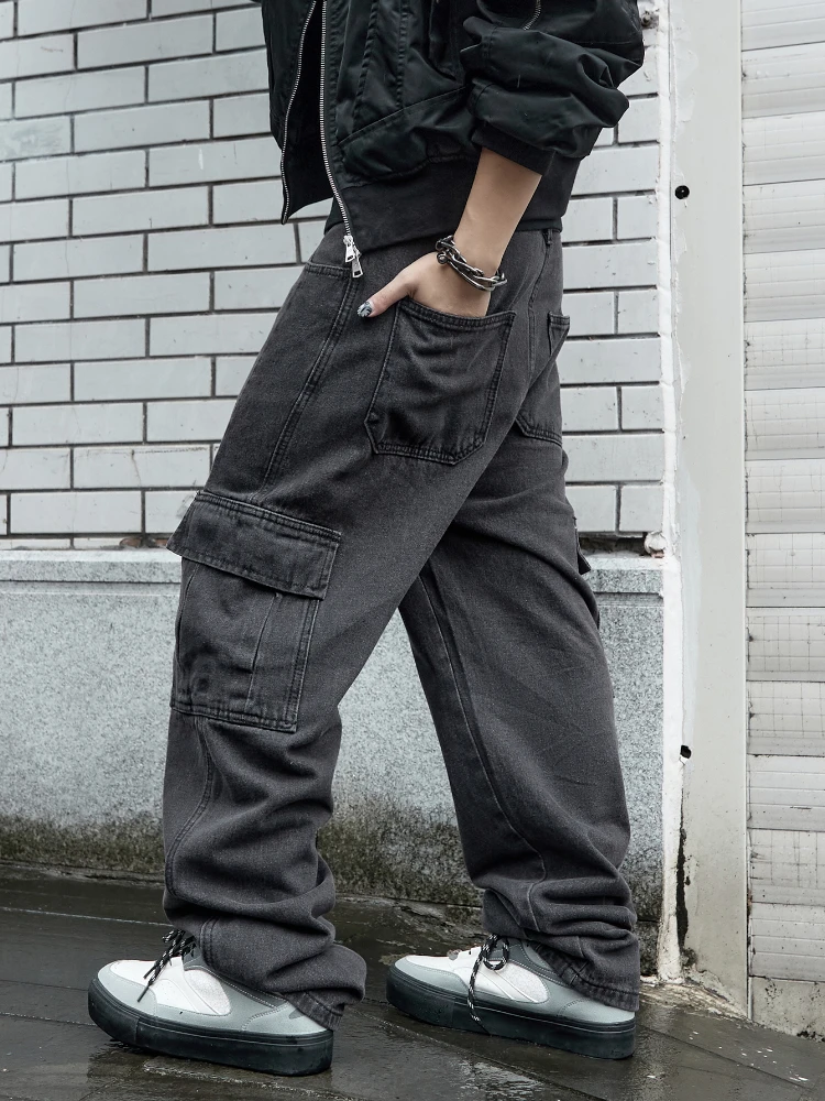 Y2k New Baggy Jeans Male Hip Hop Harajuku Trousers Wide Leg Denim Pants Men's Jeans Streetwear Korean Oversize Cargo Pants 5