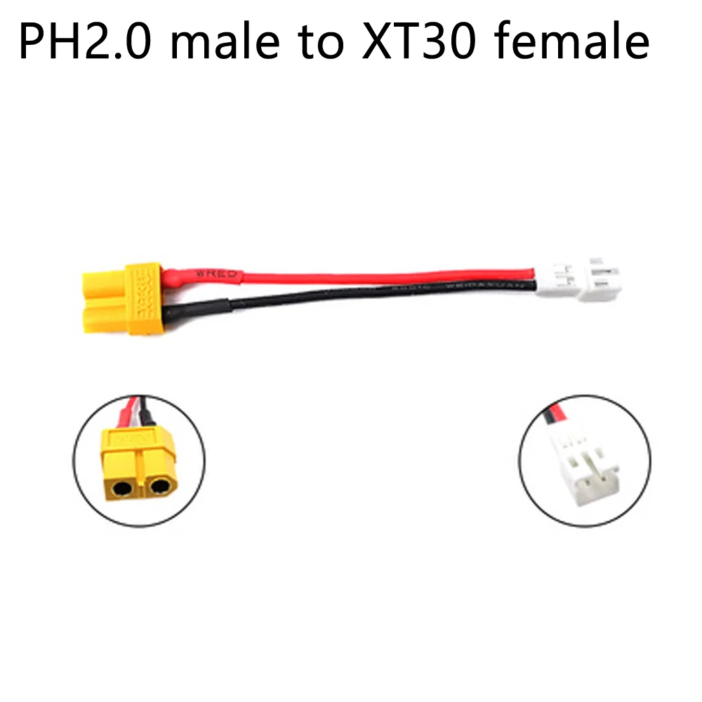 5 Pezzi Cavi Adattatore PH2.0 Maschio-Femmina Per Batteria Lipo - Prolunga 9cm Per Axial SCX24 1/24 RC Crawler - 3