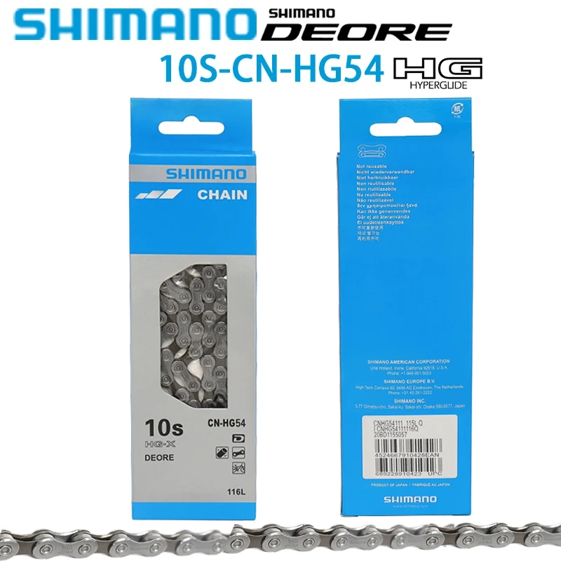 SHIMANO DEORE HG-54 10 Speed Bike Chain 116L Mountain Bicycle