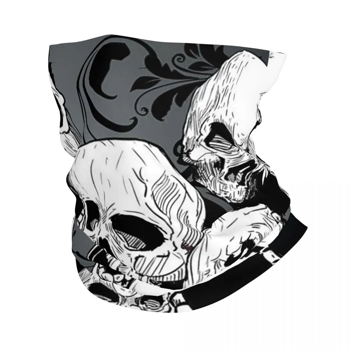 

Death Skull Gothic Bandana Neck Gaiter Printed Bones skeleton horror Mask Scarf Balaclava Riding for Men Women Adult Windproof