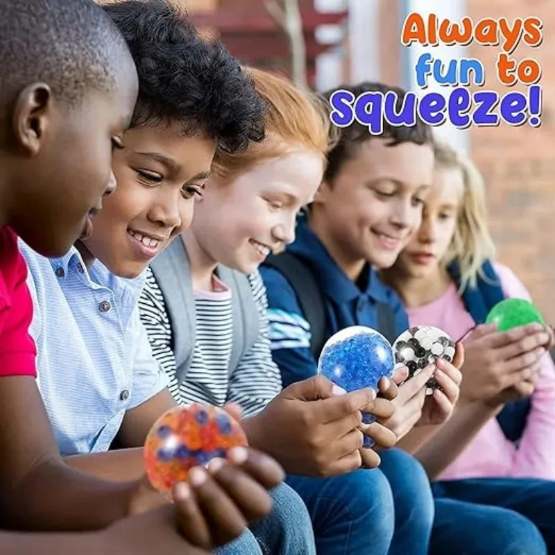 6er-Set Mini-Squishy-Bälle, Regenbogenbälle, sensorisches Fidget-Spielzeug für den Alltag, langlebige, ungiftige Quetschbälle zum Stressabbau_voghion.com