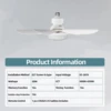 30W Ceiling Fan with Remote Control LED Light Fan E27 Base, Intelligent Silent Ceiling Fan for Bedroom and Living Room 6