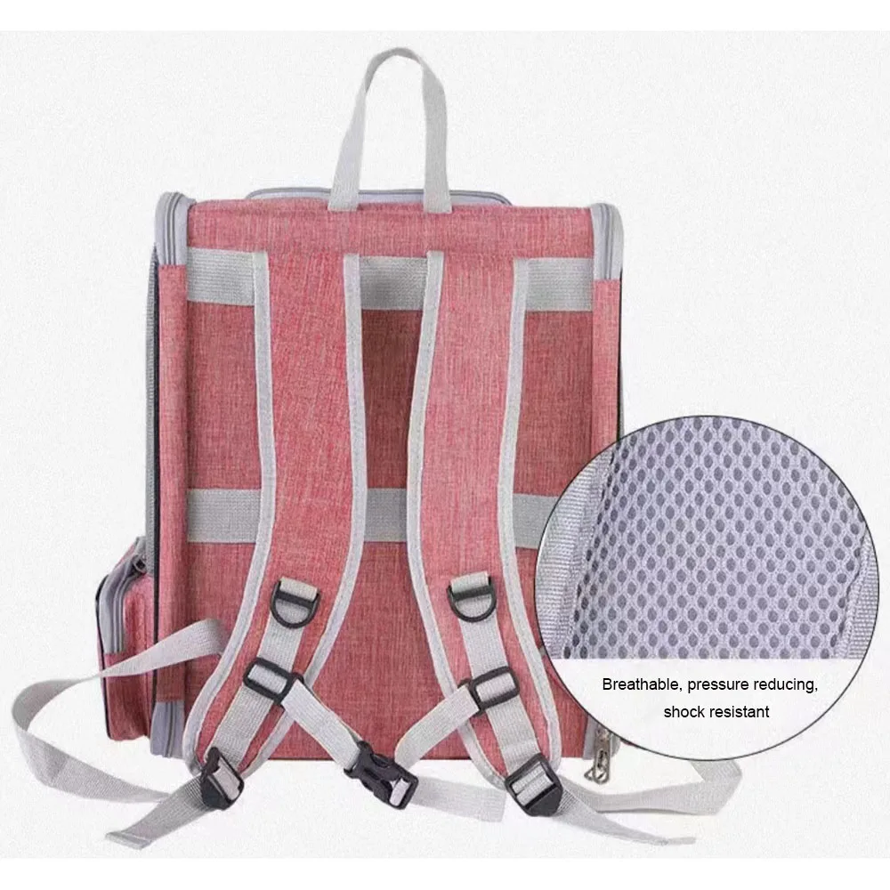 Pet carrier backpack pet bag pet carrier bag Collapsible dog backpack for small pet dog cat carrier backpack mesh ventilation bag breathable pet bag for outdoor travel