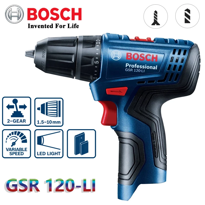 Bosch GSR 120-LI Driver Bor Kompak Profesional 12V Obeng Listrik