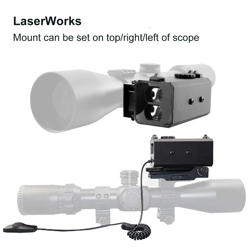 Upgrade Mini Laser Rangefinder with Red Dot for Hunting Shooting Distance Angle Speed MeasureTactical Scope Mounted Range Finder