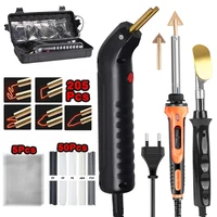 100W Plastic Welding Machine Kit Automotive Bumper Crack Repair Gun With Iron Hot Stapler Welding Soldering Iron Garage Tool 1