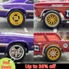 1/64 Wheels with Rubber Detachable tread pattern Tires Refitting Parts for Model car Hot Wheels Matchbox Tomica D:11mm+13mm 1Set 2