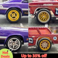 1/64 Wheels with Rubber Detachable tread pattern Tires Refitting Parts for Model car Hot Wheels Matchbox Tomica D:11mm+13mm 1Set 2