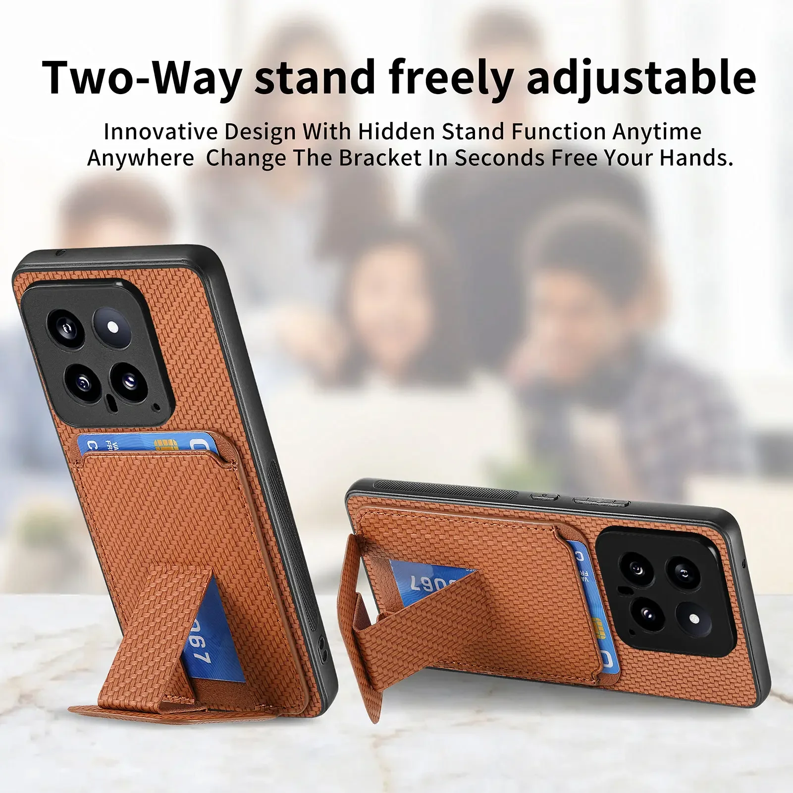 Foldable Kickstand Wallet Case with Card Slot and Pocket Bag Cover