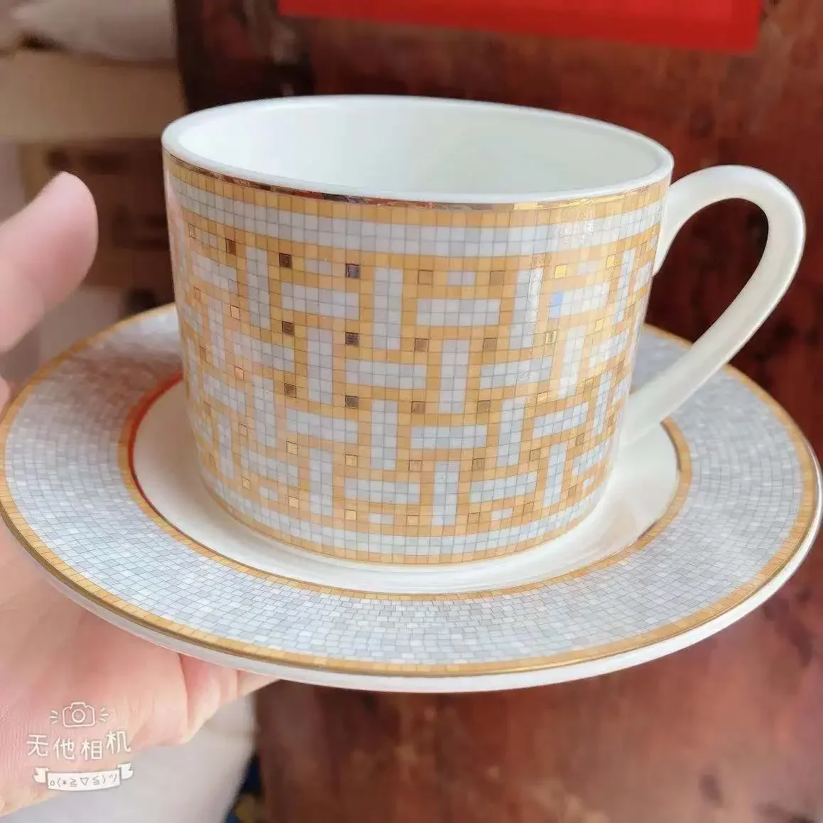 Ceramic Coffee Cup Set Coffee Mug Milk Drinking Cups with Handle Cup and Plate Set Bone China Tea Cup Gift with Original Box