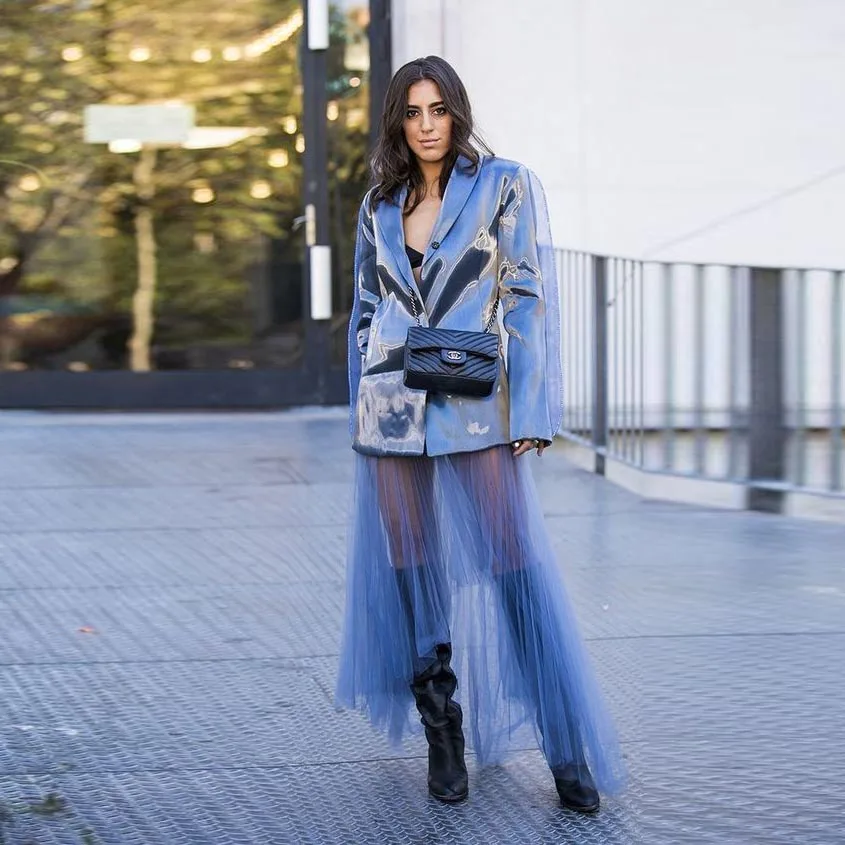 

Best Street Style See Thru Pleated High Low Tulle Skirts Women Long Tulle Skirt Wrap Tulle Maxi Skirt Elastic