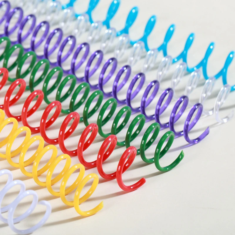 18-40mm Large Capacity A4 30 Hole Spiral Binding Coil Single Wire Book Ring Strip DIY Notebook Office Accessories Plastic Binder