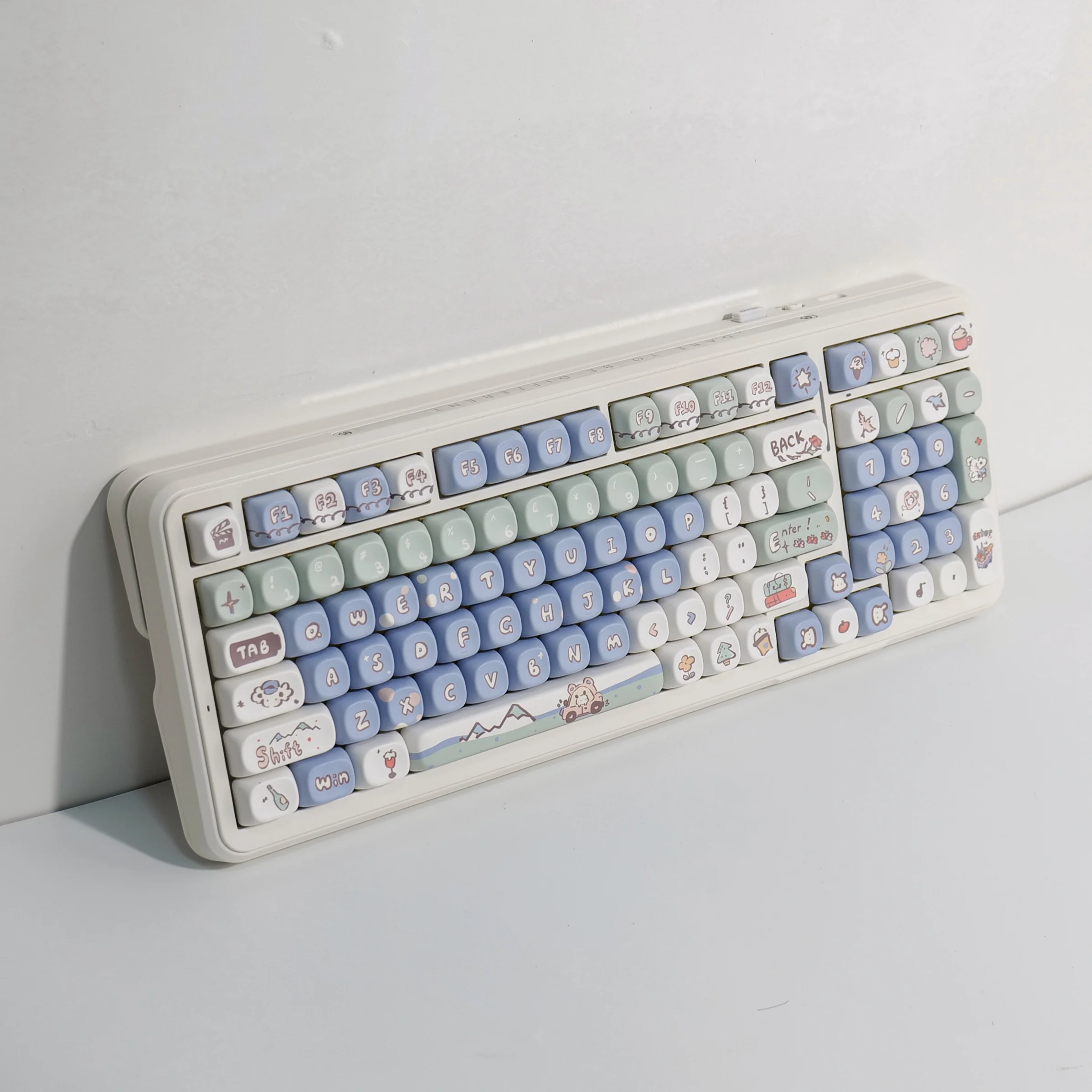 PBT-Tastenkappen Mit Kaninchen-Design – 130 Tasten, XOA-Profil, Für Cherry MX & Gateron Schalter, Farbsublimiert