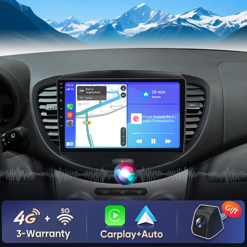 Radio samochodowe Litillbuly z CarPlay i Android Auto do Hyundai Grand i10, inteligentne systemy GPS, stereo, multimedia, autoradio